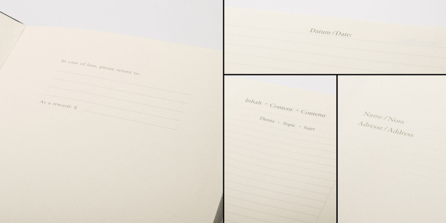 Moleskine vs Leuchtturm headings