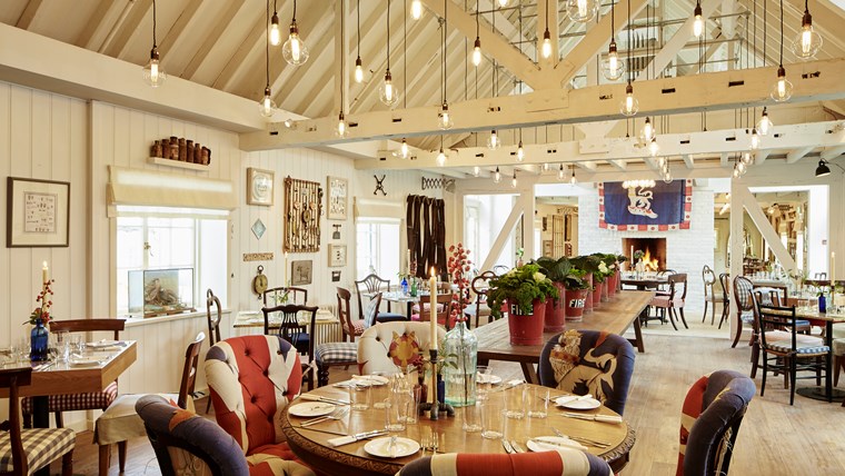 restaurant lights factorylux for goodwood estate james farmer interior design