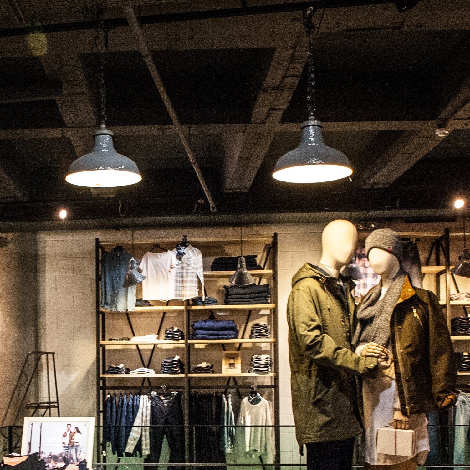 Enamel Light Shades | Factorylux Lighting for Levi's Tailoring