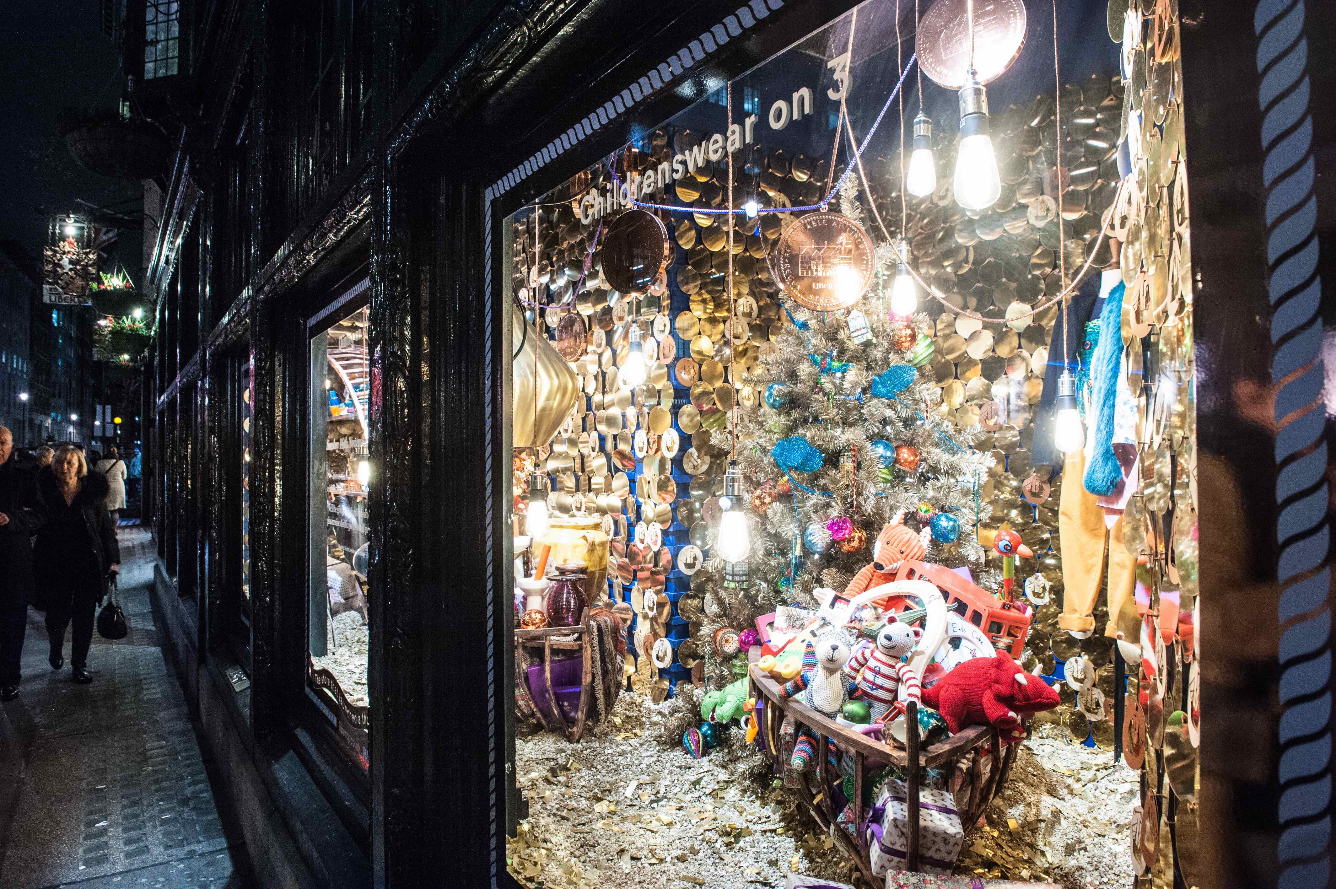 Liberty Christmas windows childrenswear