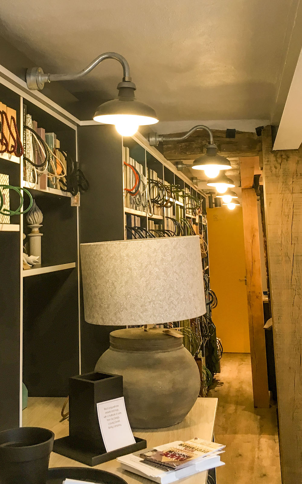 Swan neck shop over cabinet lights