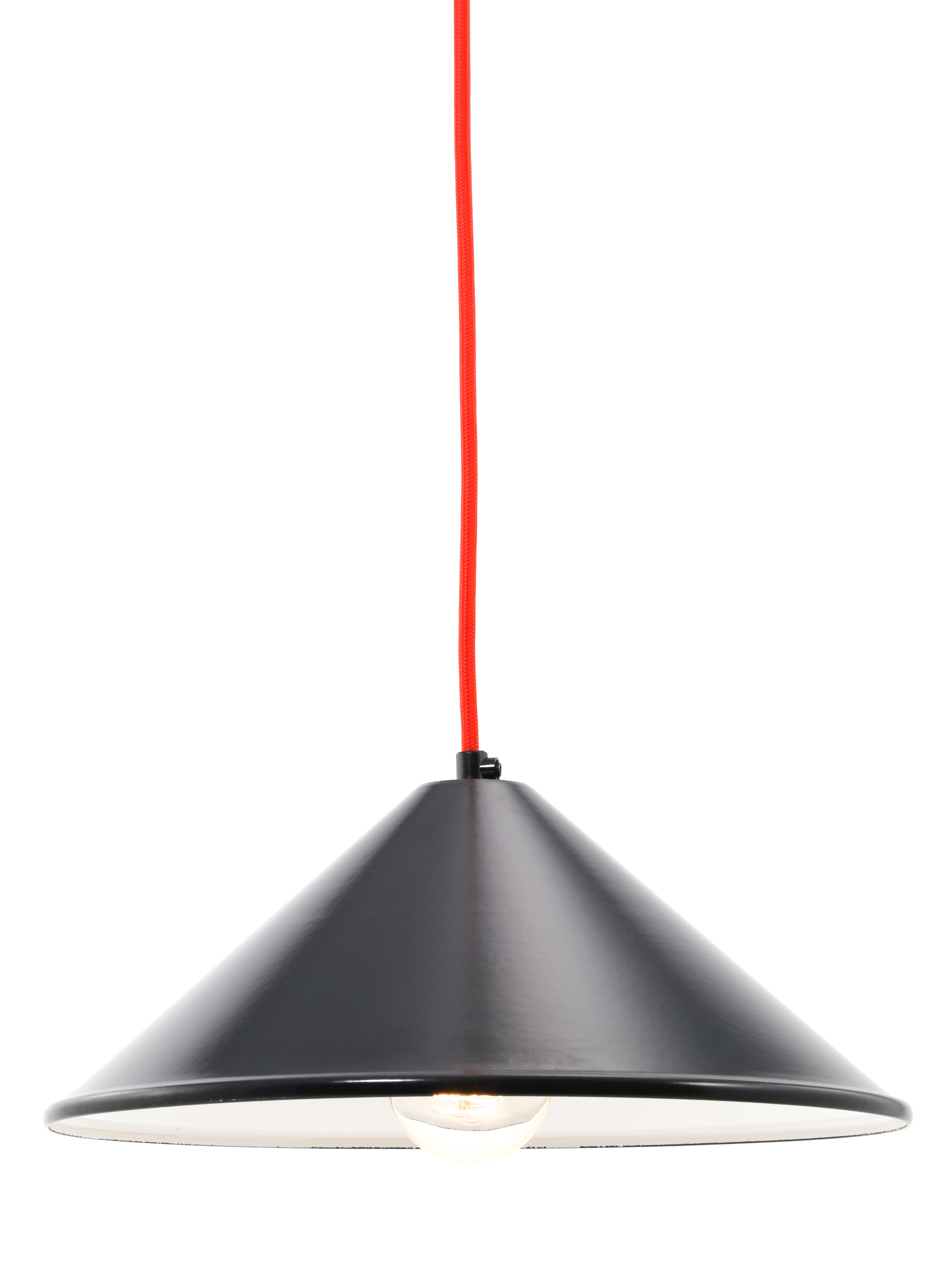 Matt Black Enamel Cone Lamp Shade | 310mm
