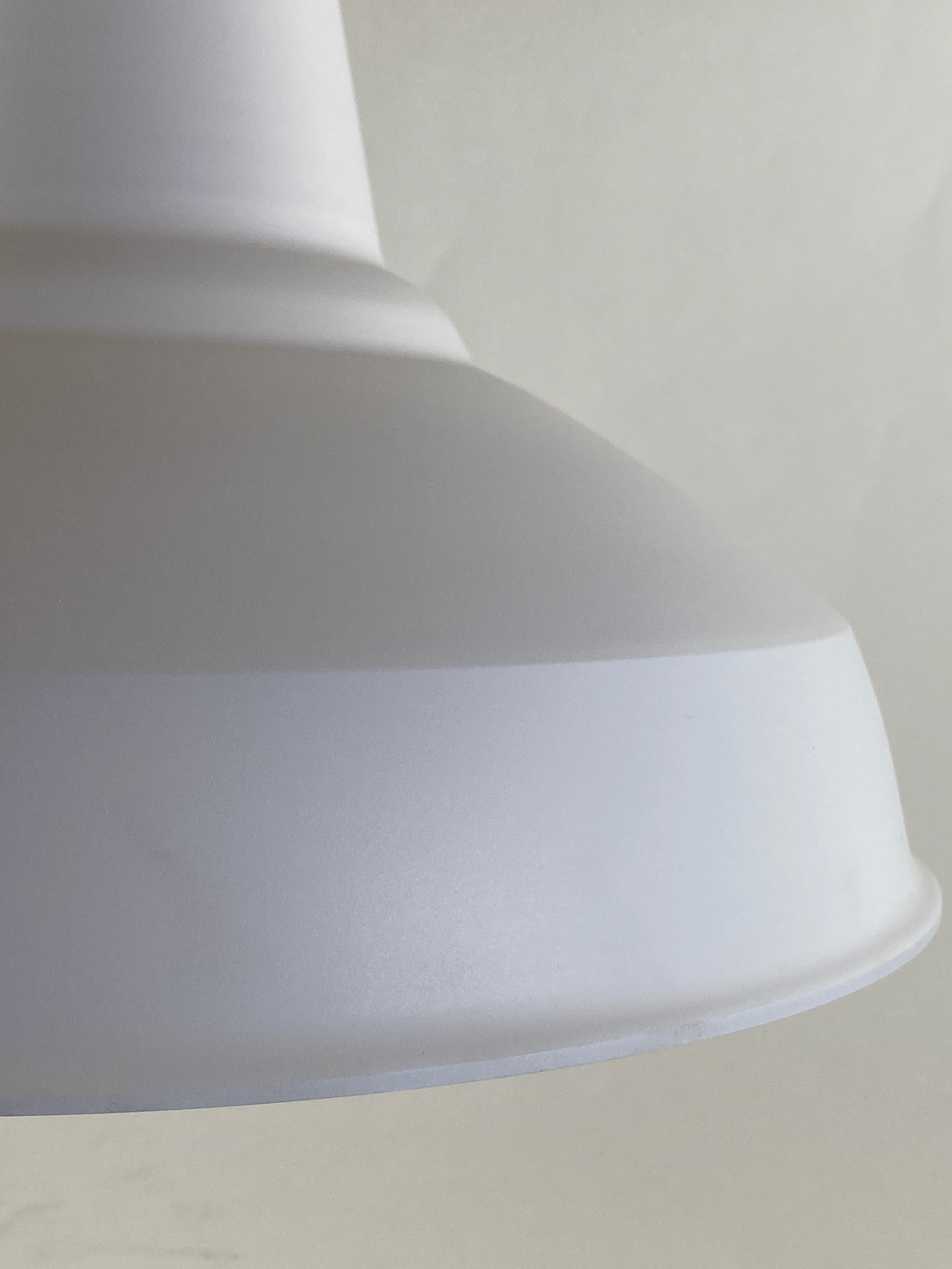 White Painted Large Reflector | 36cm | Pendant | Worn Lighting