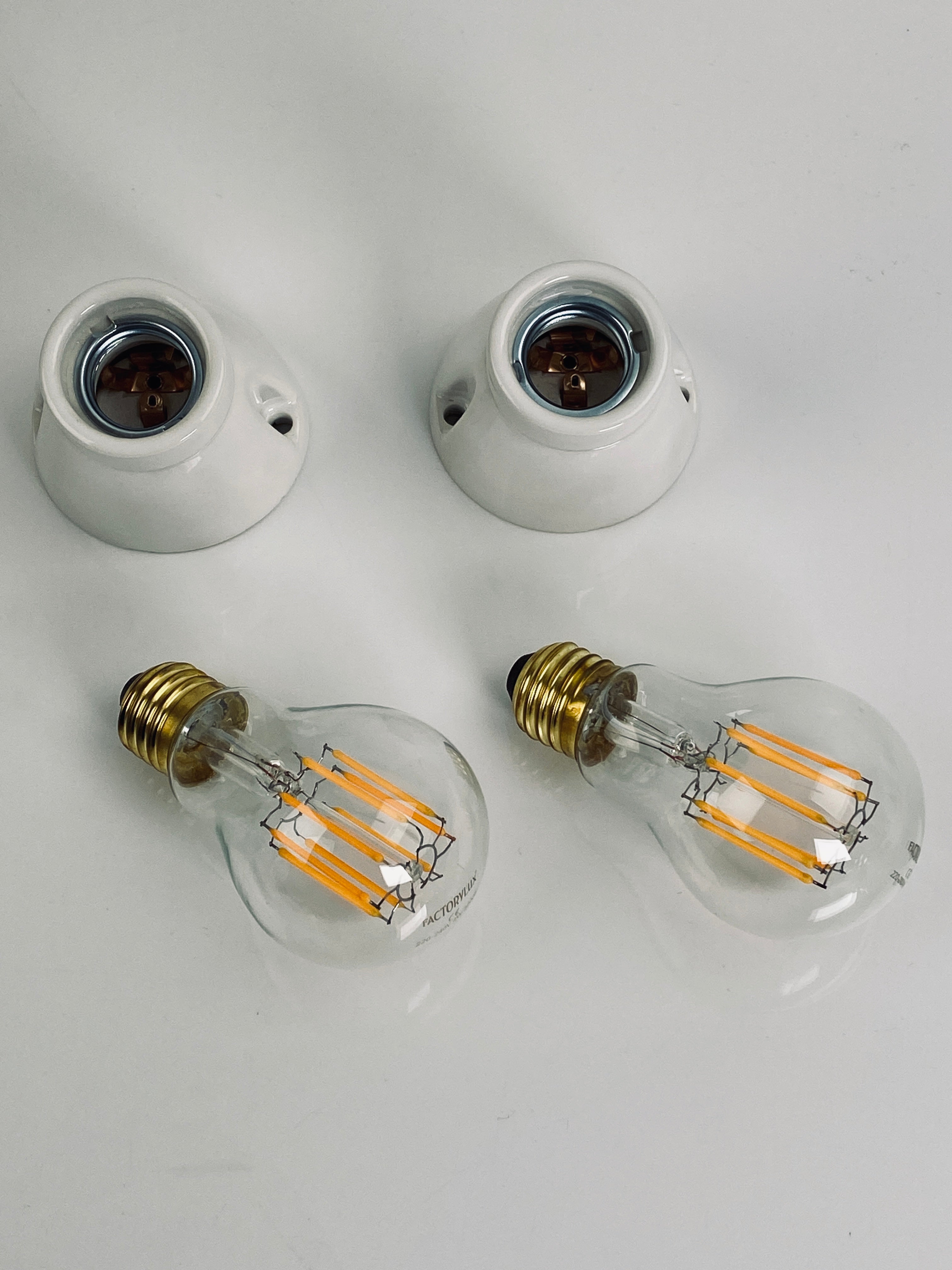 Gift Box: 2 x Ceramic Wall Light INC. 2 x Light Bulb | Choose your own style