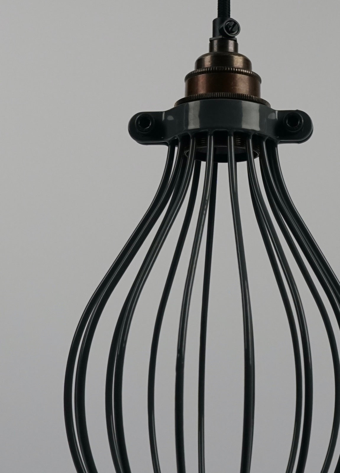 Grey Balloon Cage Pendant | Worn Lighting