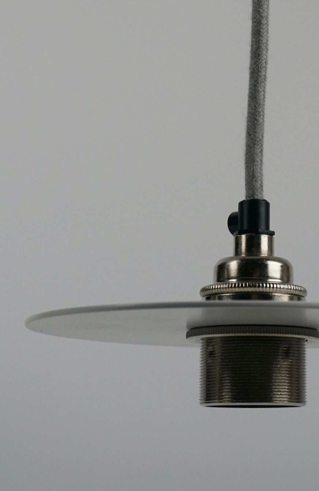 White Disc Shade Pendant | Worn Lighting