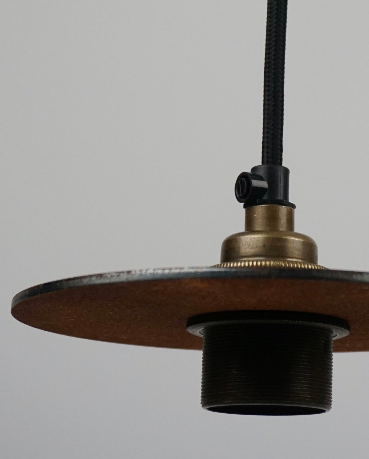 Rusty Disc Shade Pendant | Worn Lighting