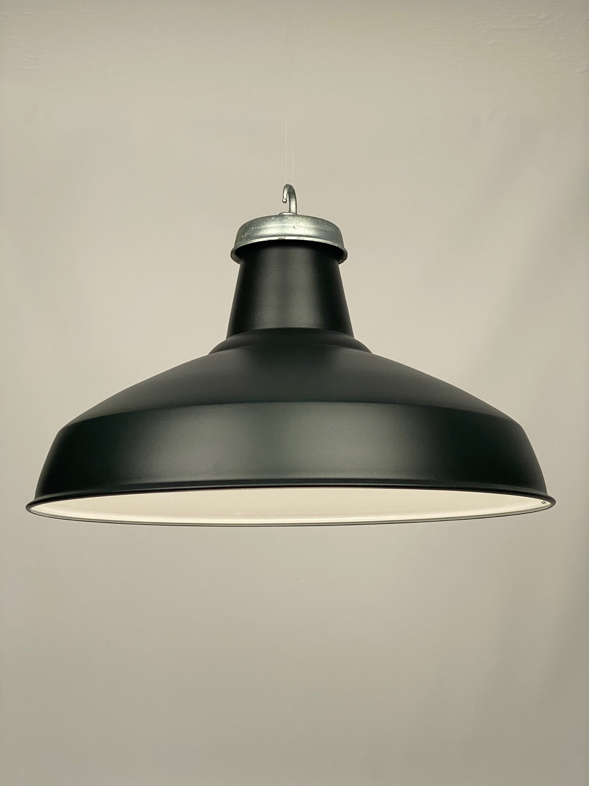 Matt Black Enamel Reflector | 50cm | Worn Lighting