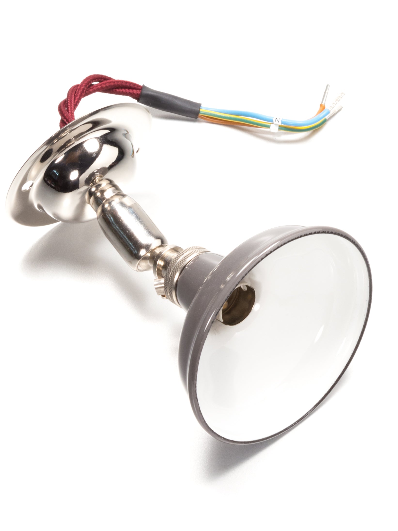 Silver Maria Spotlight With Grey Shade | Worn Lighting