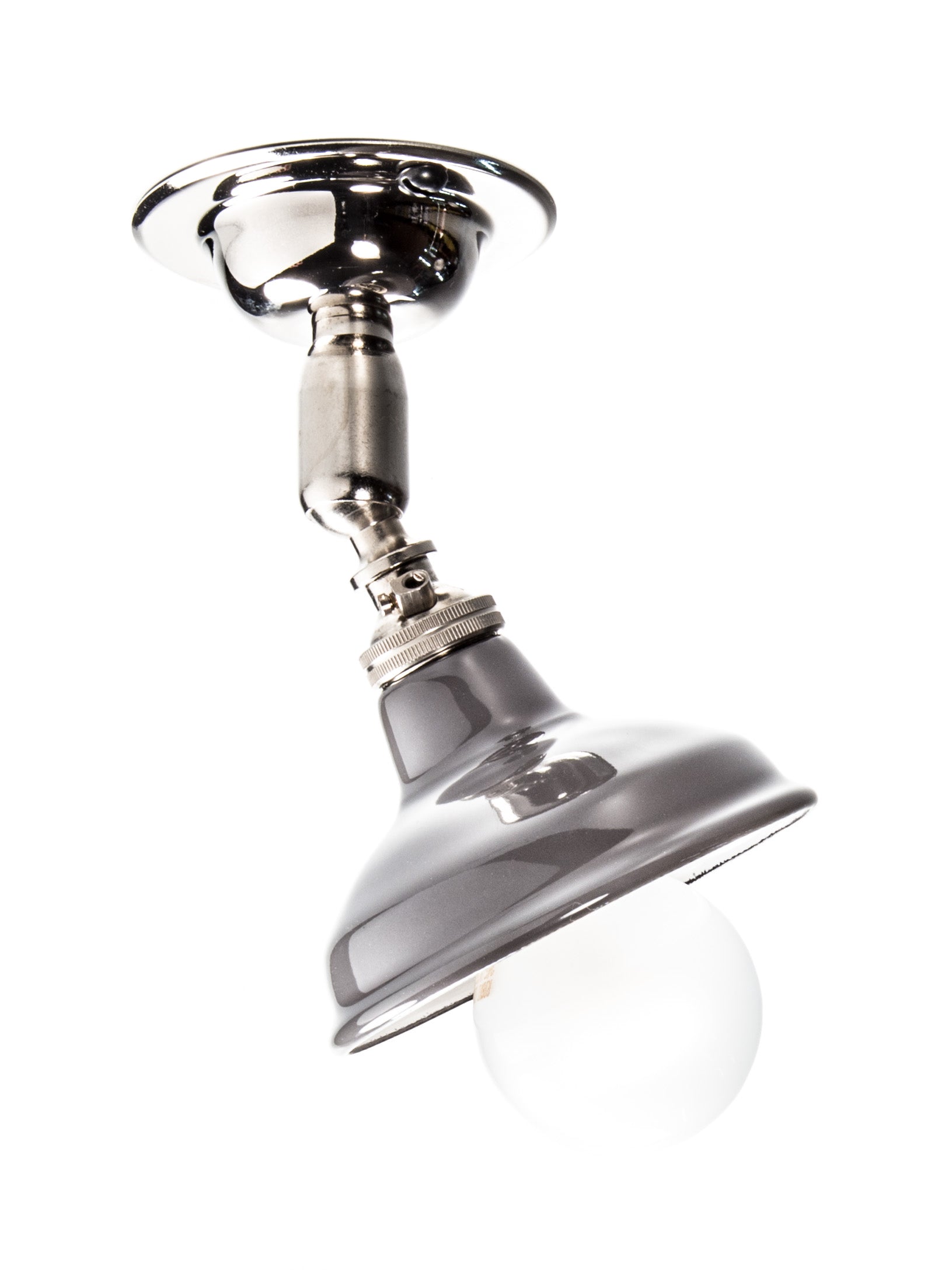 Silver Maria Spotlight With Grey Shade | Worn Lighting