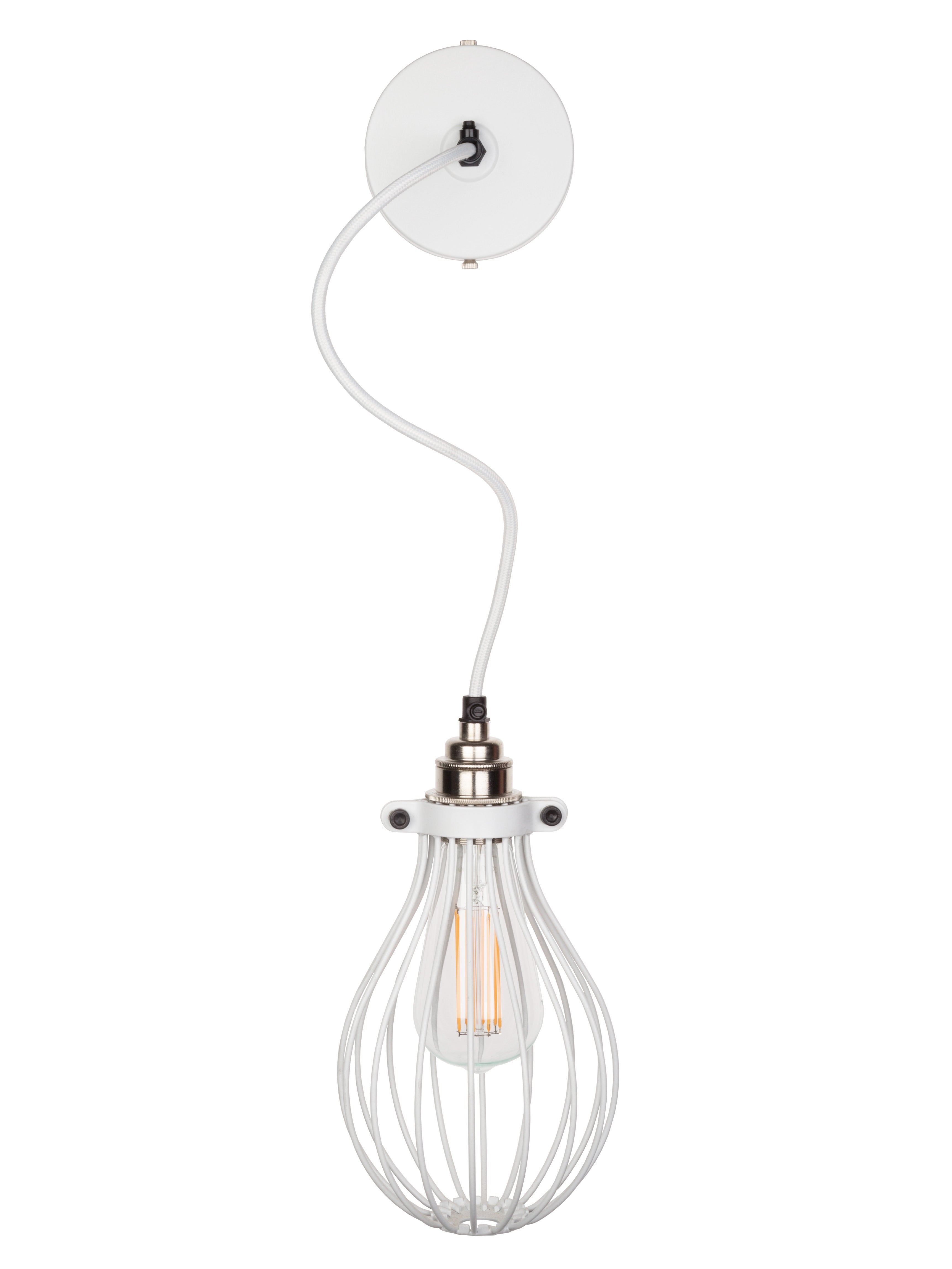White Balloon Cage Pendant | Self-Assembly Kit | End-Of-Line