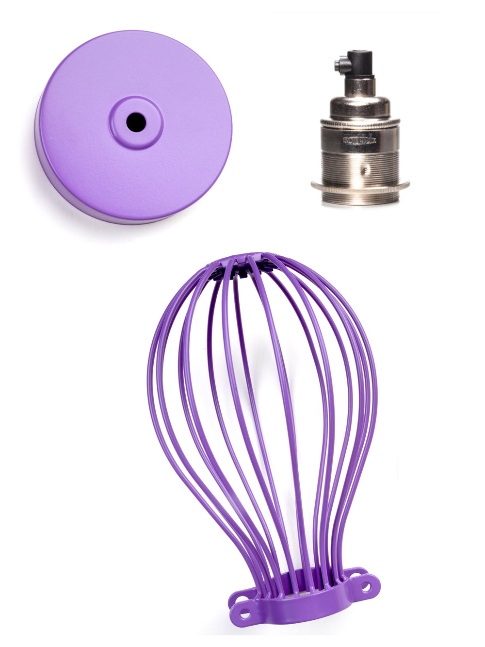 Balloon Cage Bundle | Purple | E27 & Single Outlet | End-Of-Line