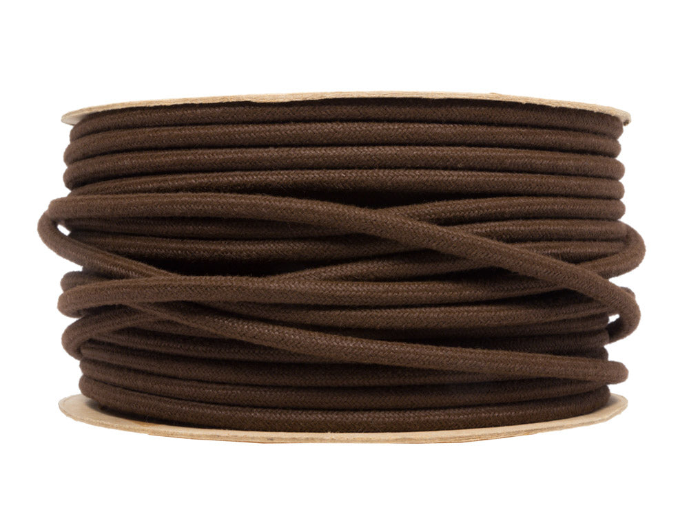 Brown Linen Fabric Cable | 25 metre coil | End-Of-Line