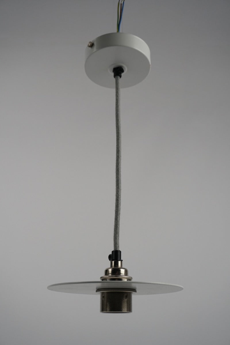 White Disc Shade Pendant | Worn Lighting