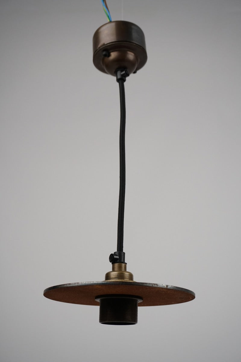 Rusty Disc Shade Pendant | Worn Lighting