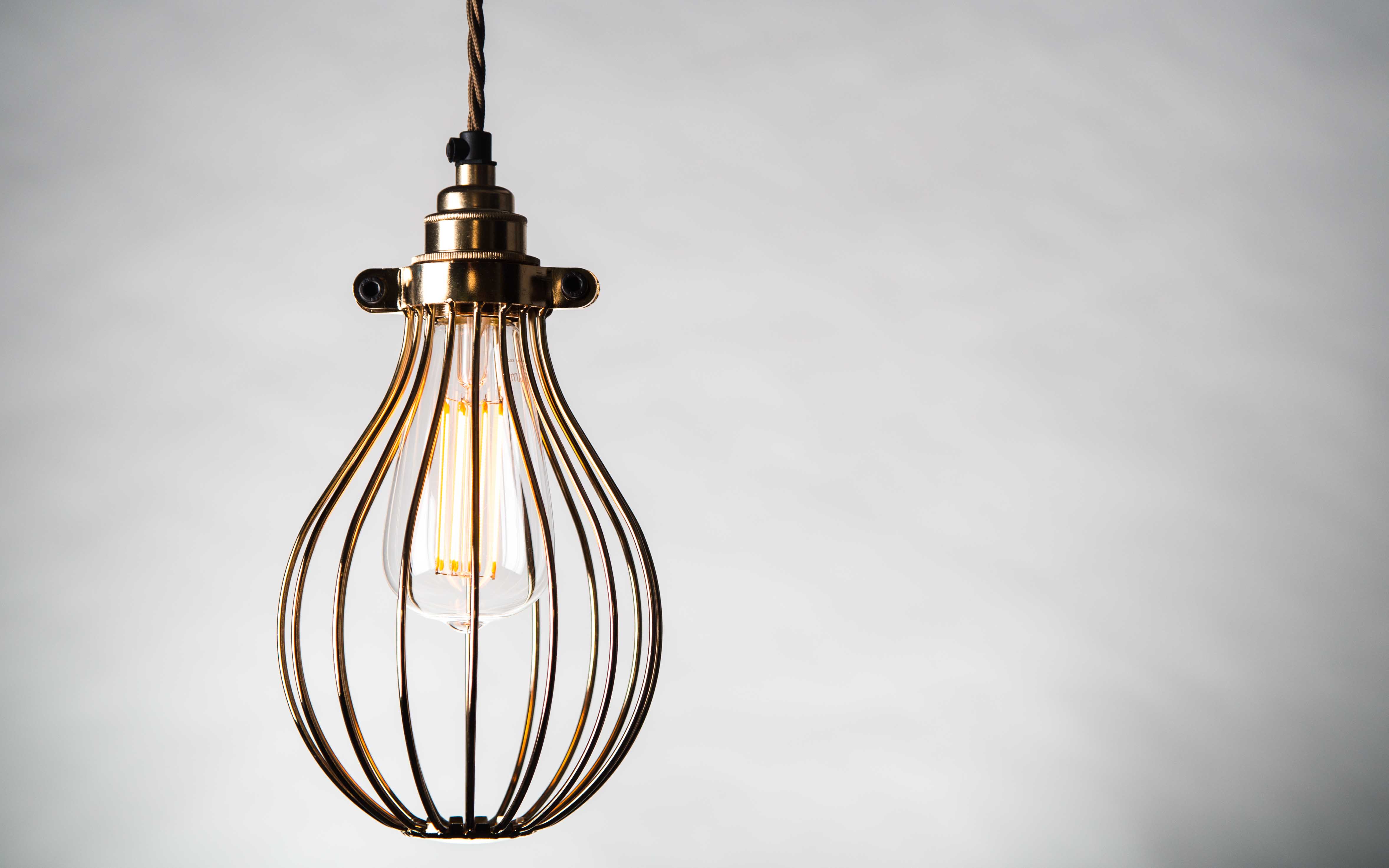 Gold Balloon Cage Pendant | End-Of-Line