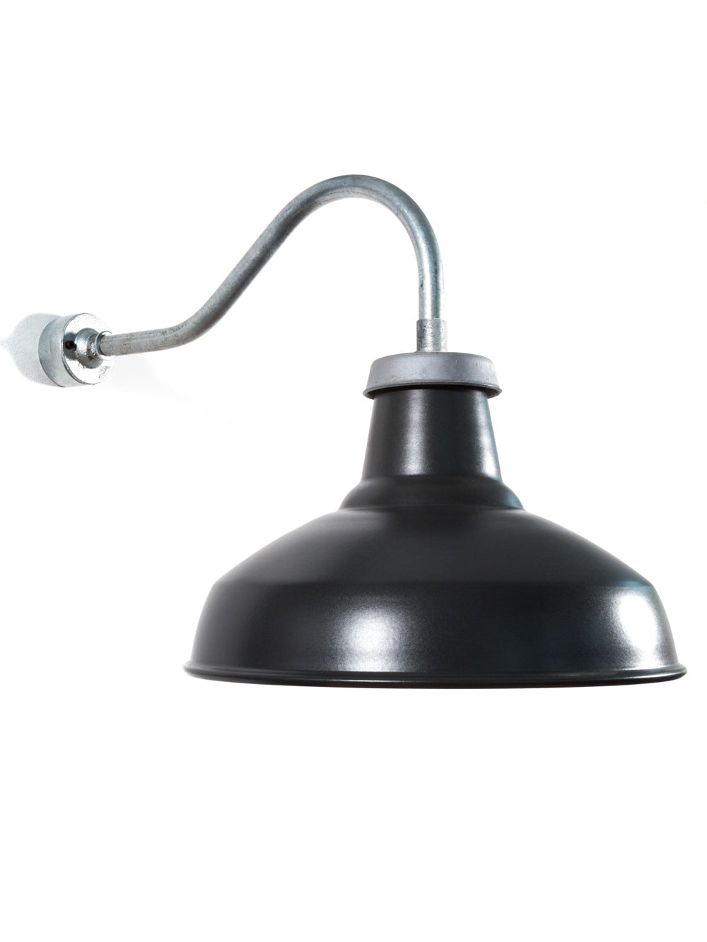 Industrial Outdoor Wall Light | Swan Neck with Shade