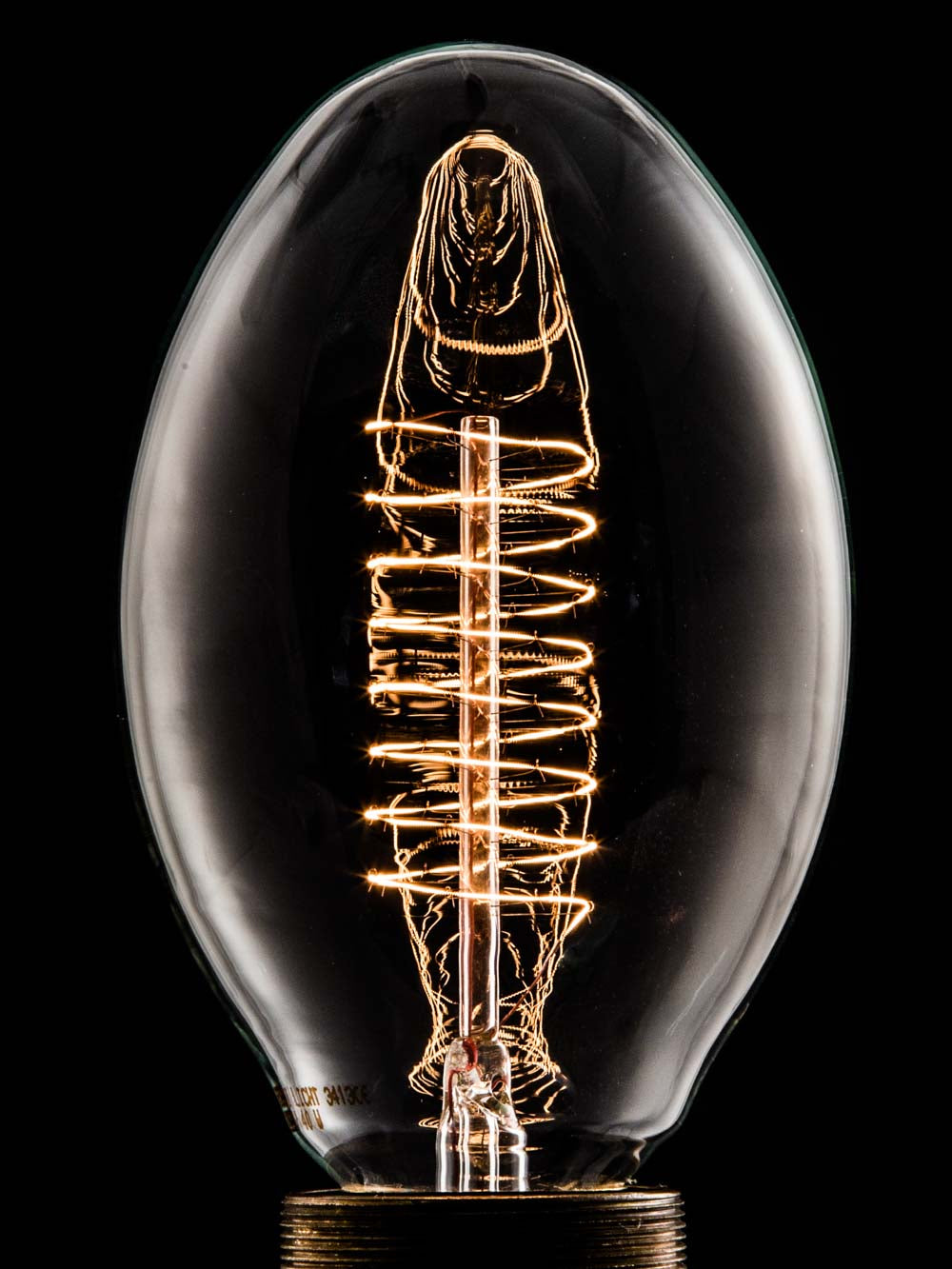 Oval Spiral Filament Light Bulb | B22 Bayonet | 60W | X 9 Bundle | End-Of-Line