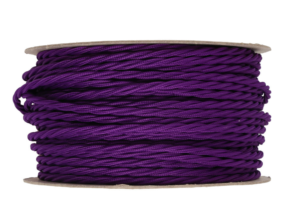 Purple Twist Fabric Cable | 25 metre coil | End-Of-Line