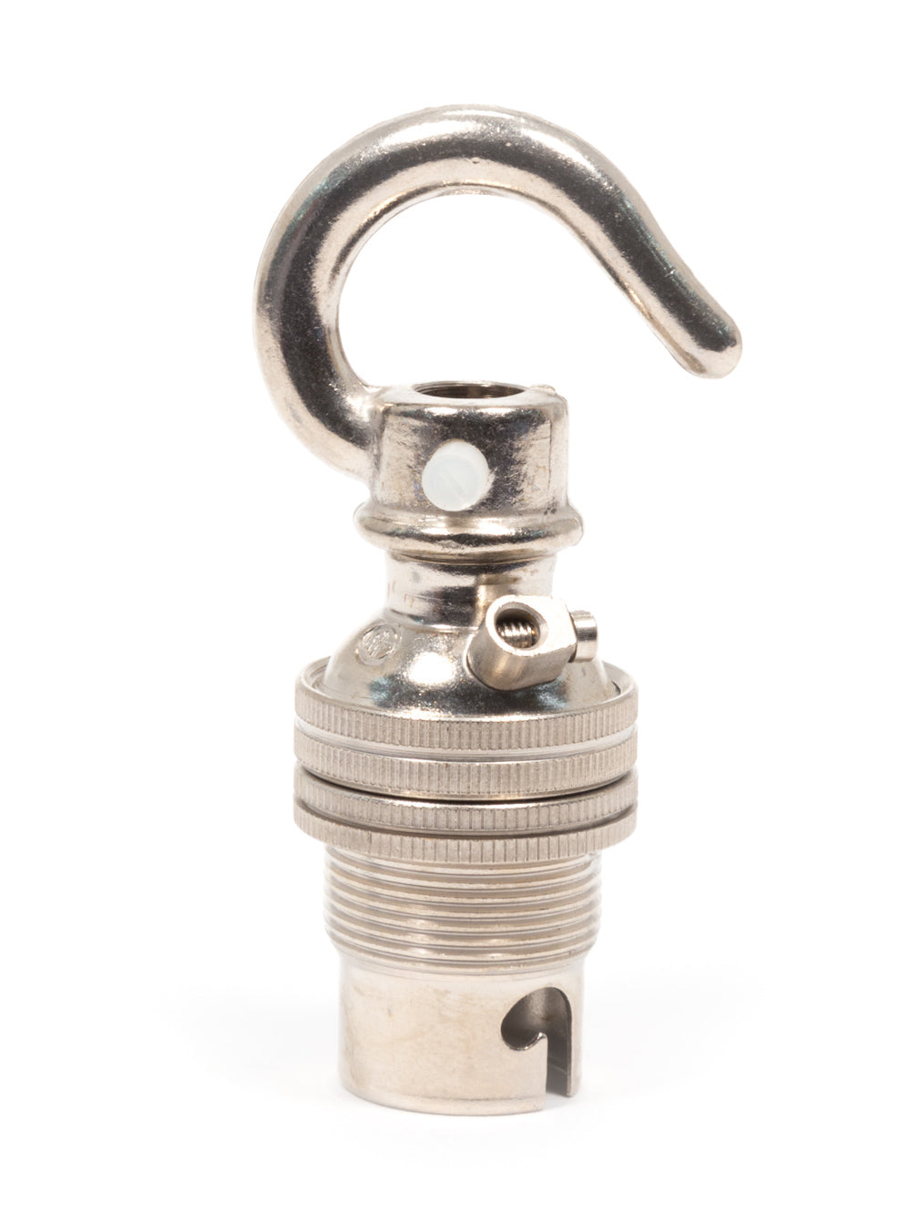 Hooked B15 Lamp Holder | Silver | X 10 Bundle | End-of-line