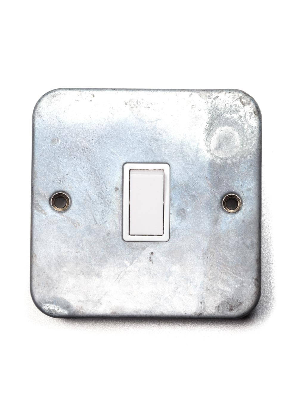 Galvanised Single Light Switch | Intermediate | End-Of-Line