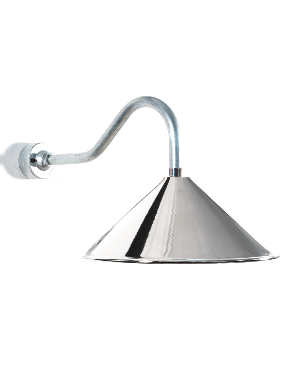 Cone Swan Neck Wall Light | Silver Shade | End-Of-Line