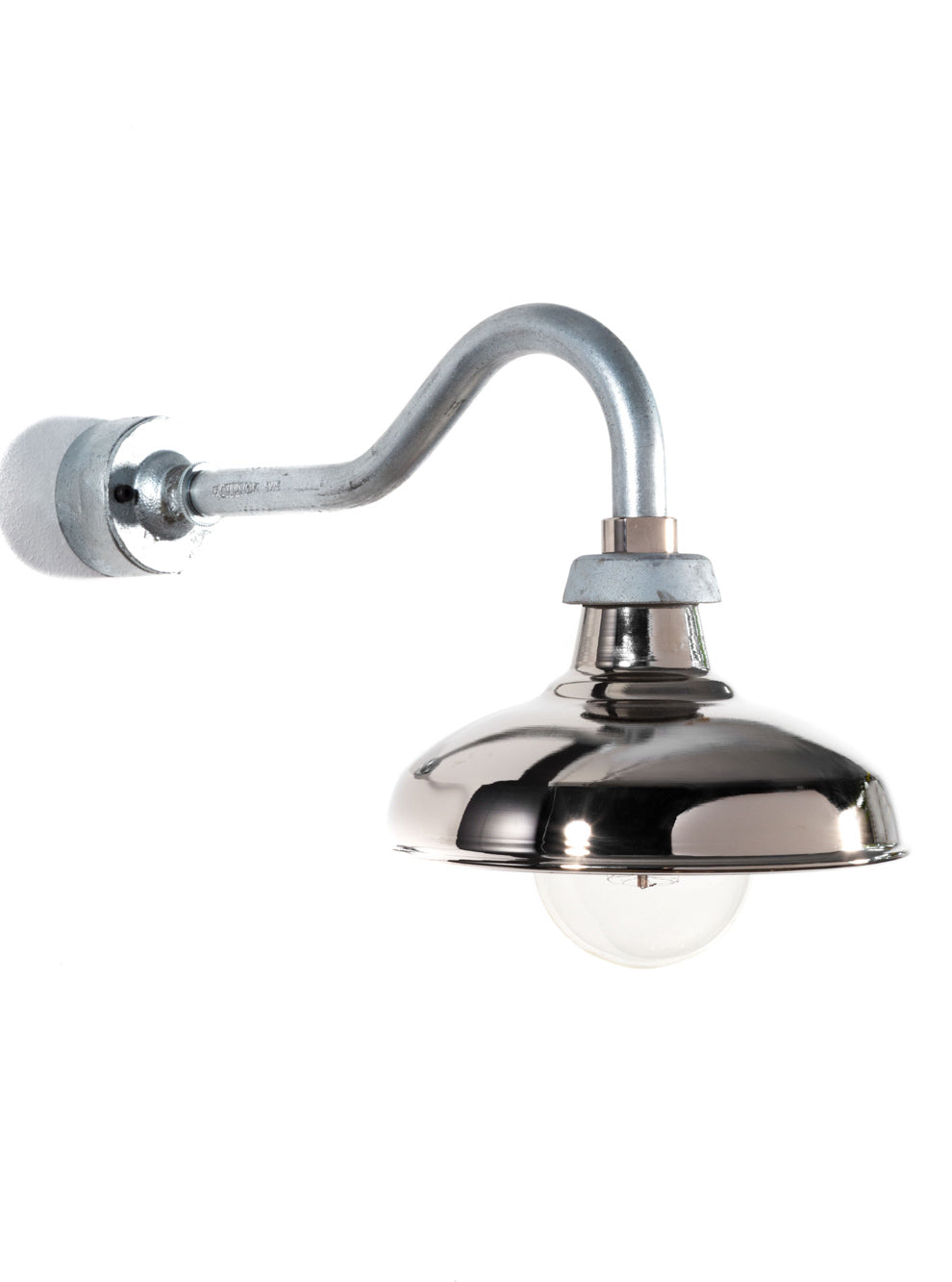 Kitchen Swan Neck Wall Light | Silver Shade | End-Of-Line