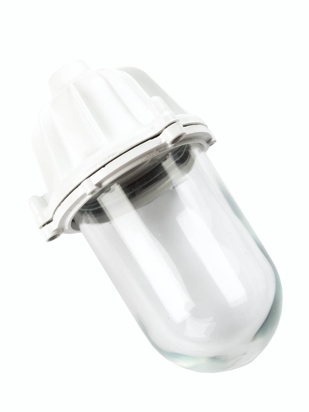 White Industrial Lantern | Outdoor And Bathroom Light | End-Of-Line