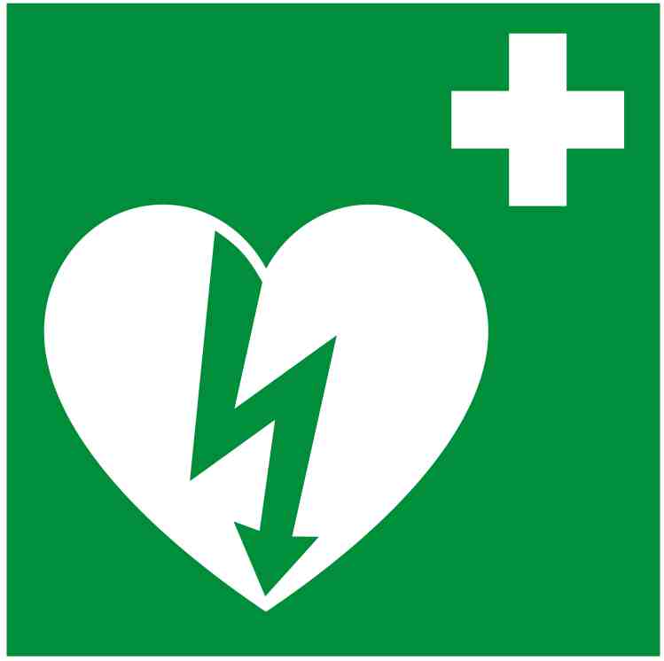 International Liaison Committee on Resuscitation (ILCOR) AED sign