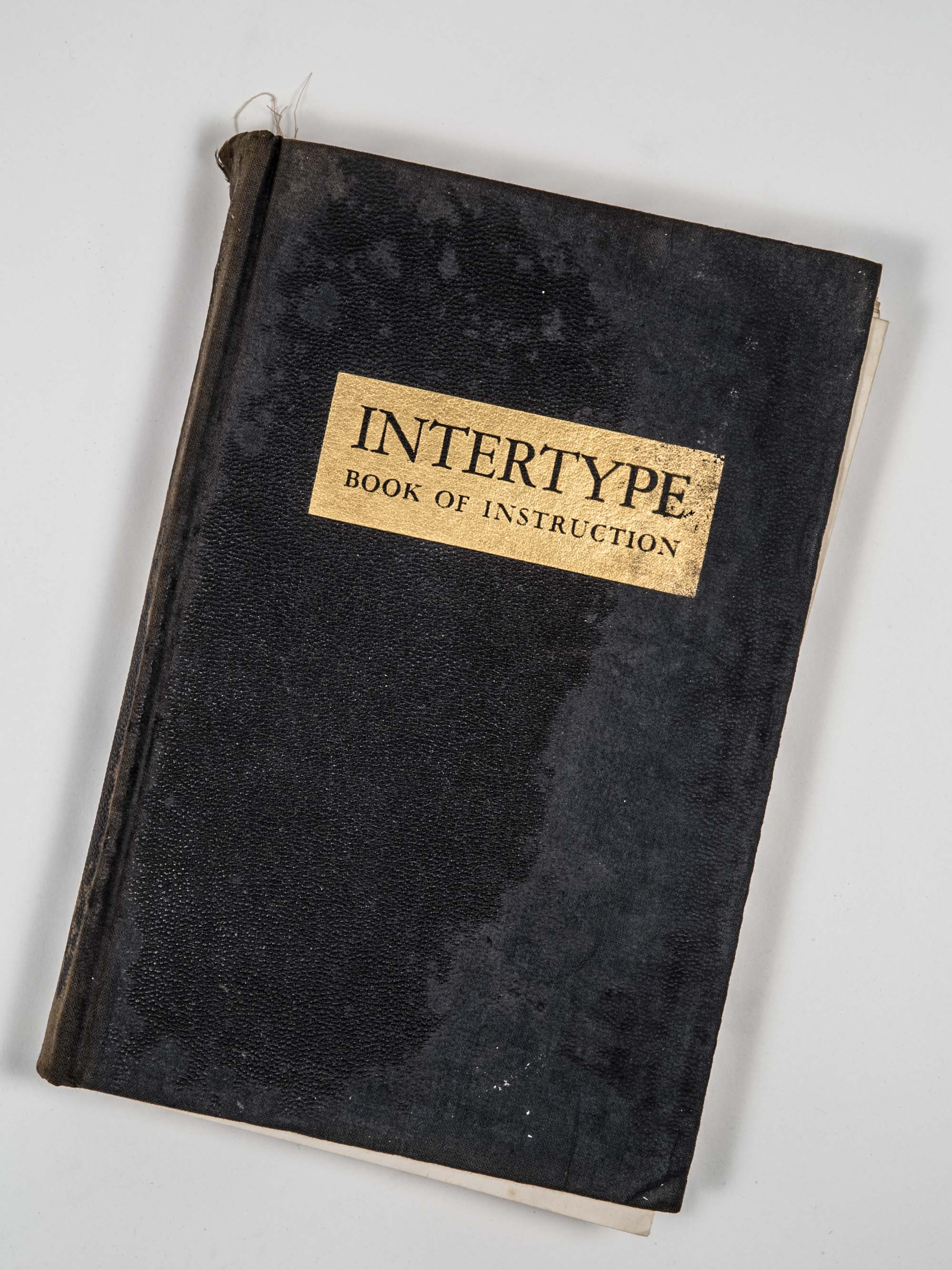 The front cover of the Intertype Book of Instruction