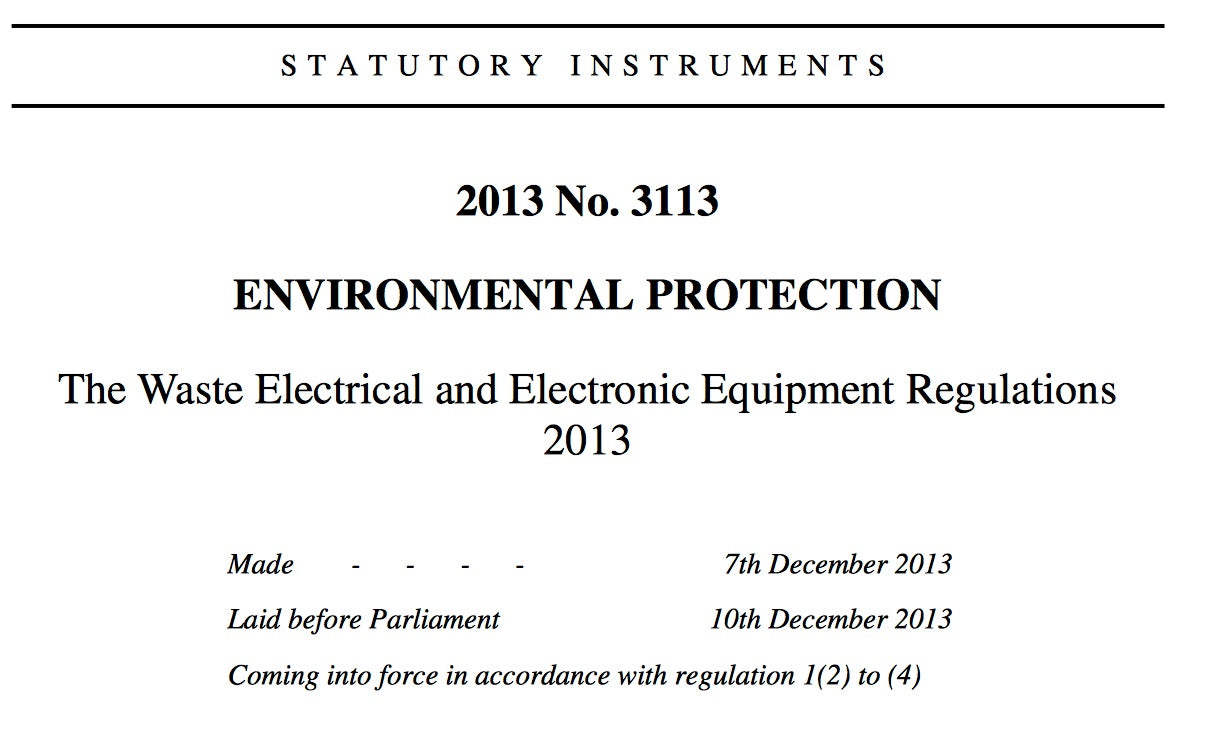 WEEE Regulations 2013 | Factorylux Compliance Information