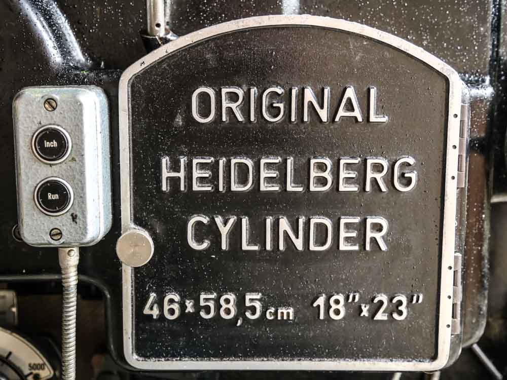 Original Heidelberg cylinder 18 x 23
