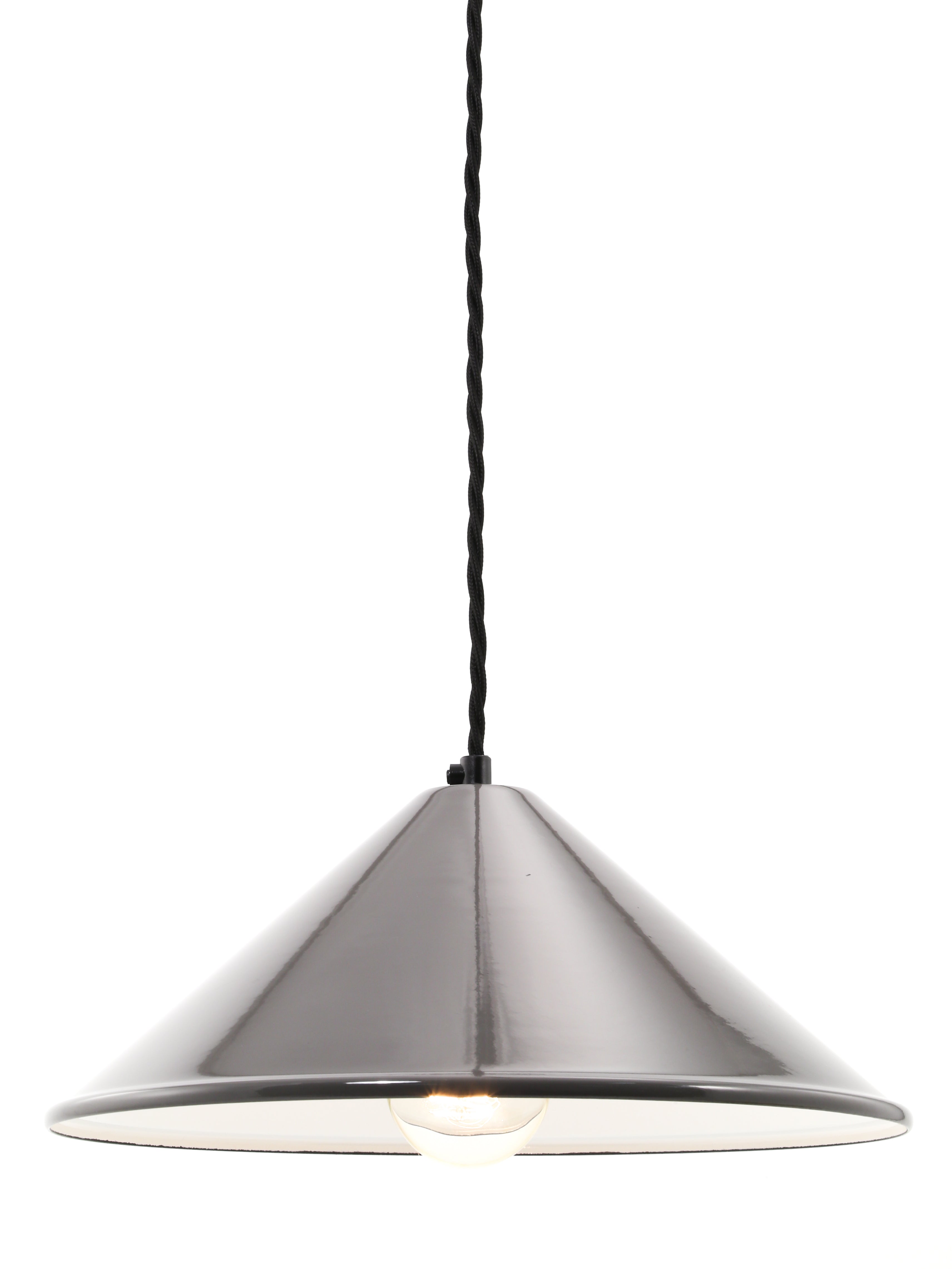 Grey Enamel Cone Lamp Shade | 310mm