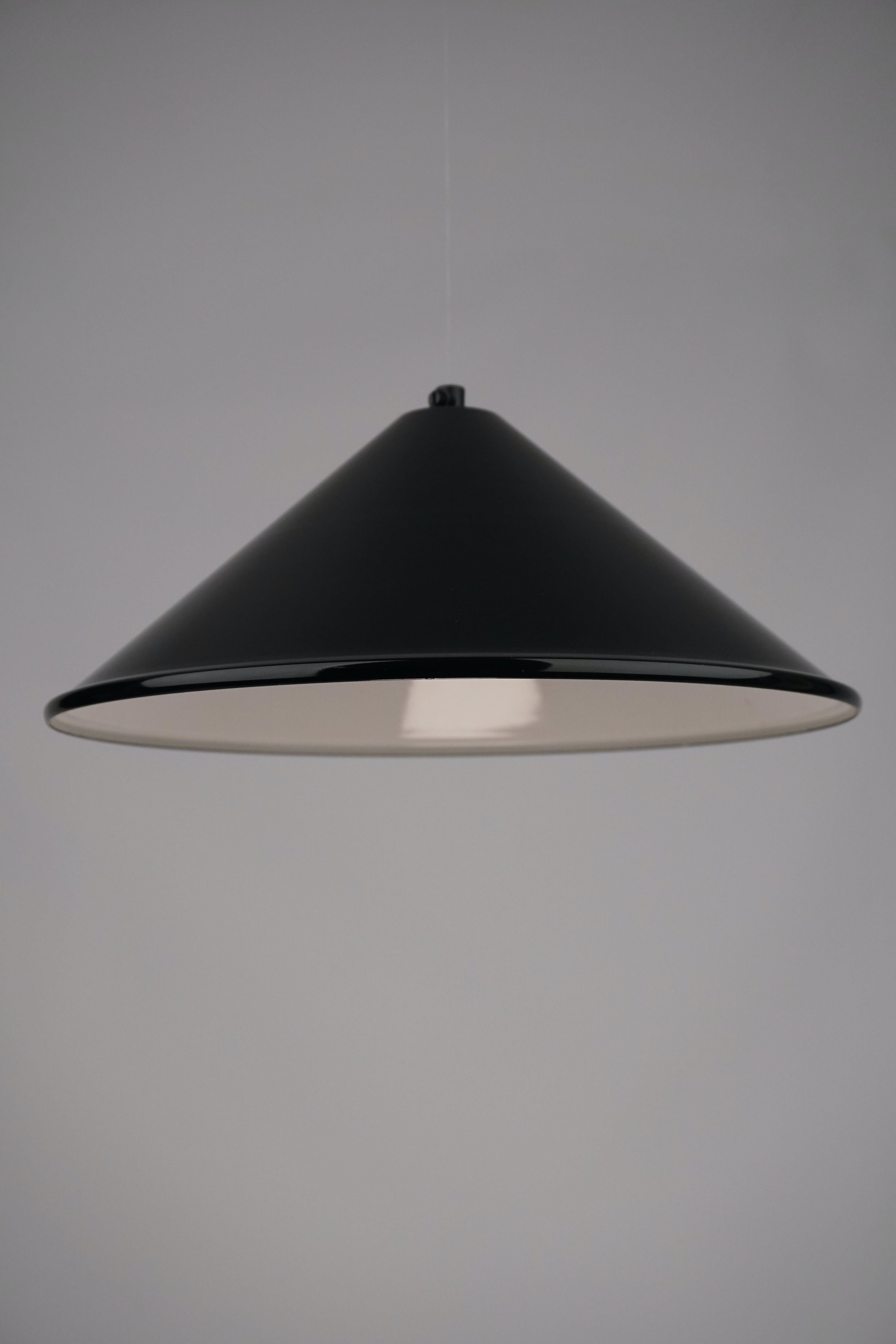 Black Gloss Cone Lamp Shade | Worn Lighting