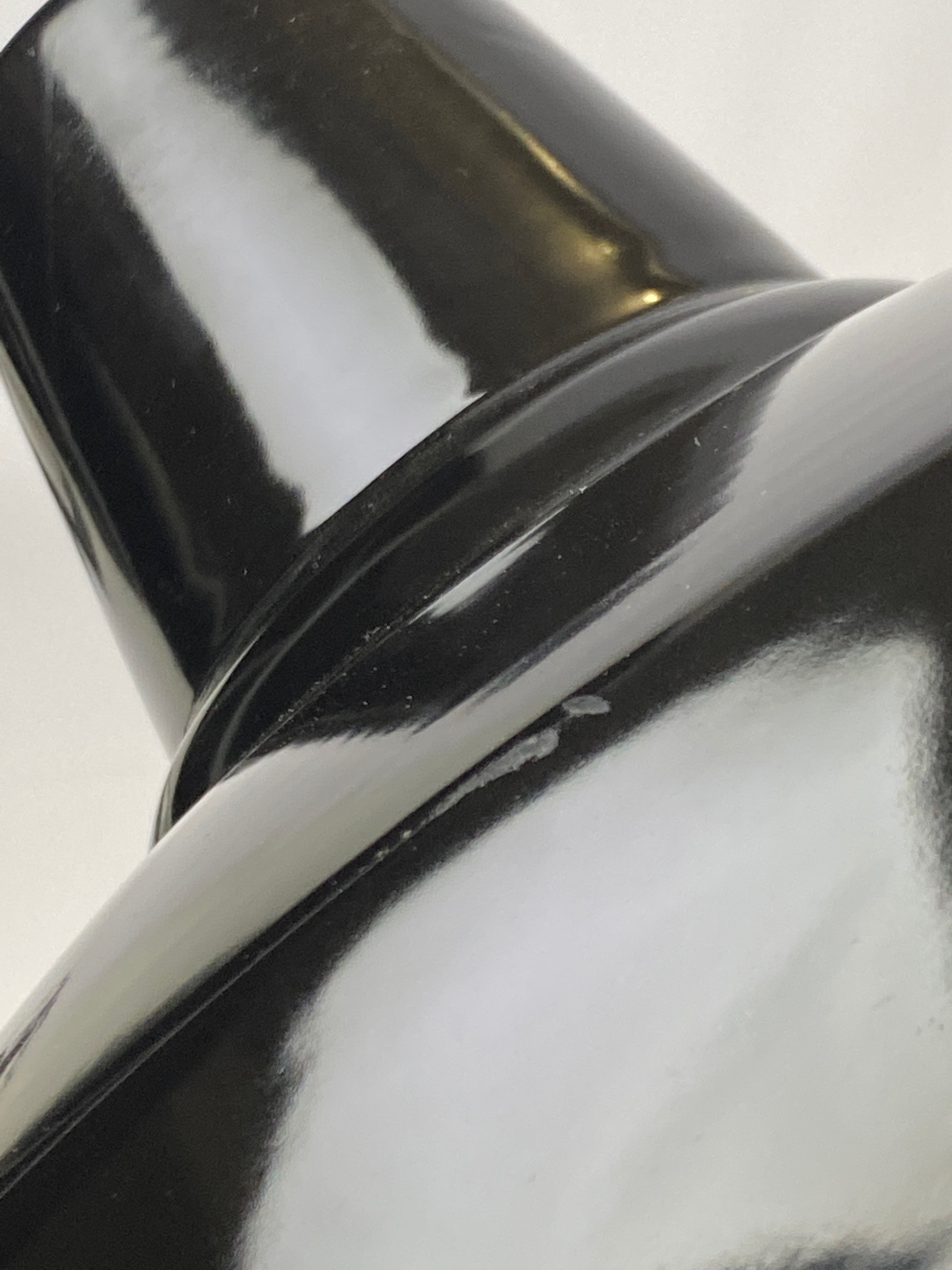 Silver Maria Banjo Wall Light with Gloss Black Shade | Worn Lighting