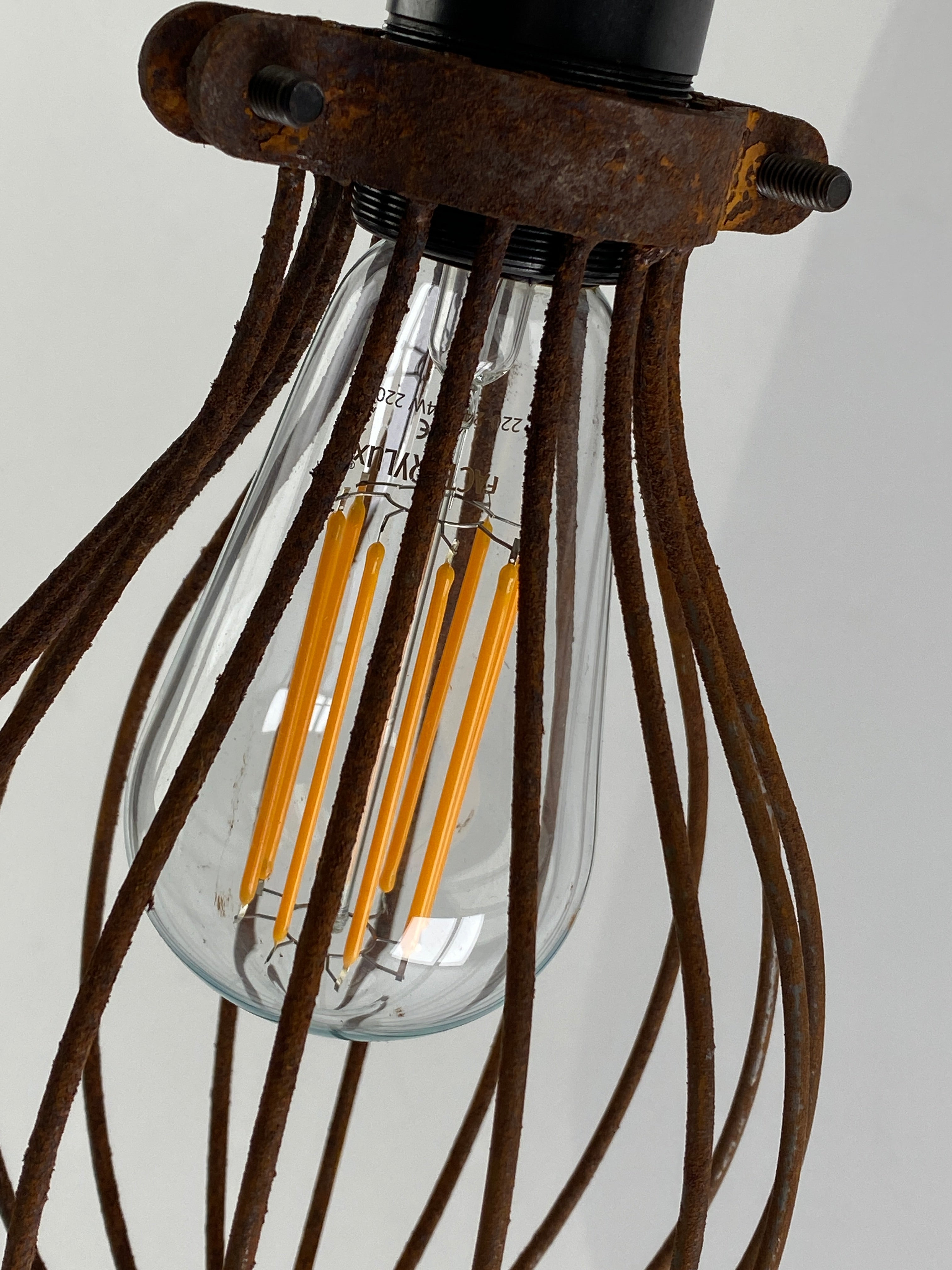 Rusted Balloon Cage Pendant | Worn Lighting