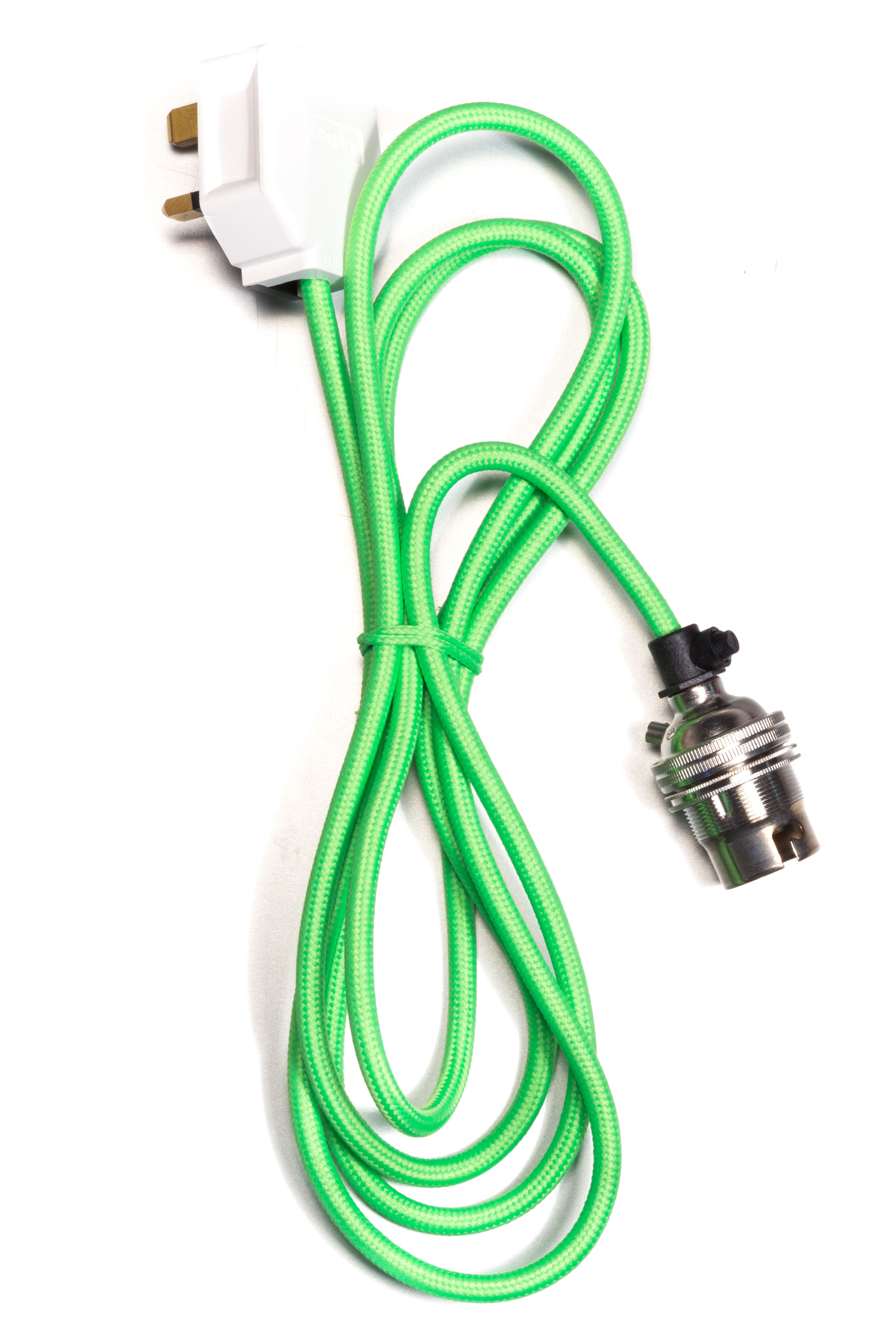 Neon Green Plug In Pendant | Worn Lighting