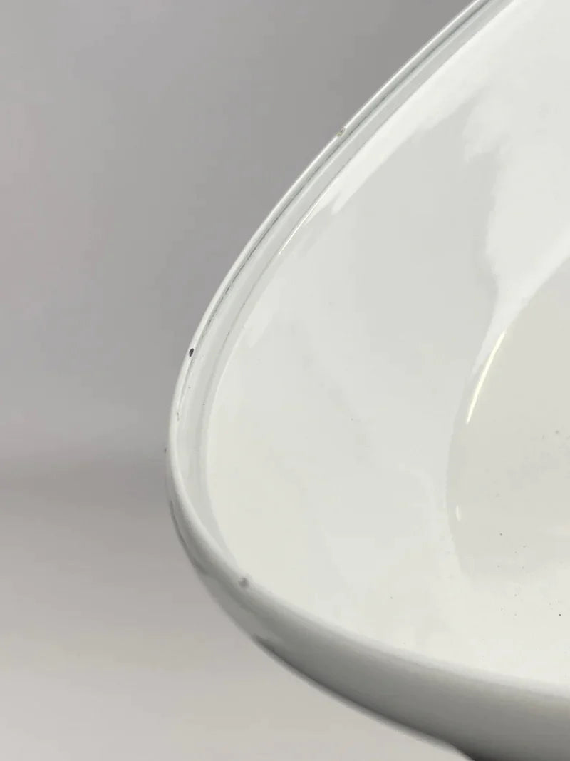 White Enamel Coolicon Pendant | 28cm | Worn Lighting