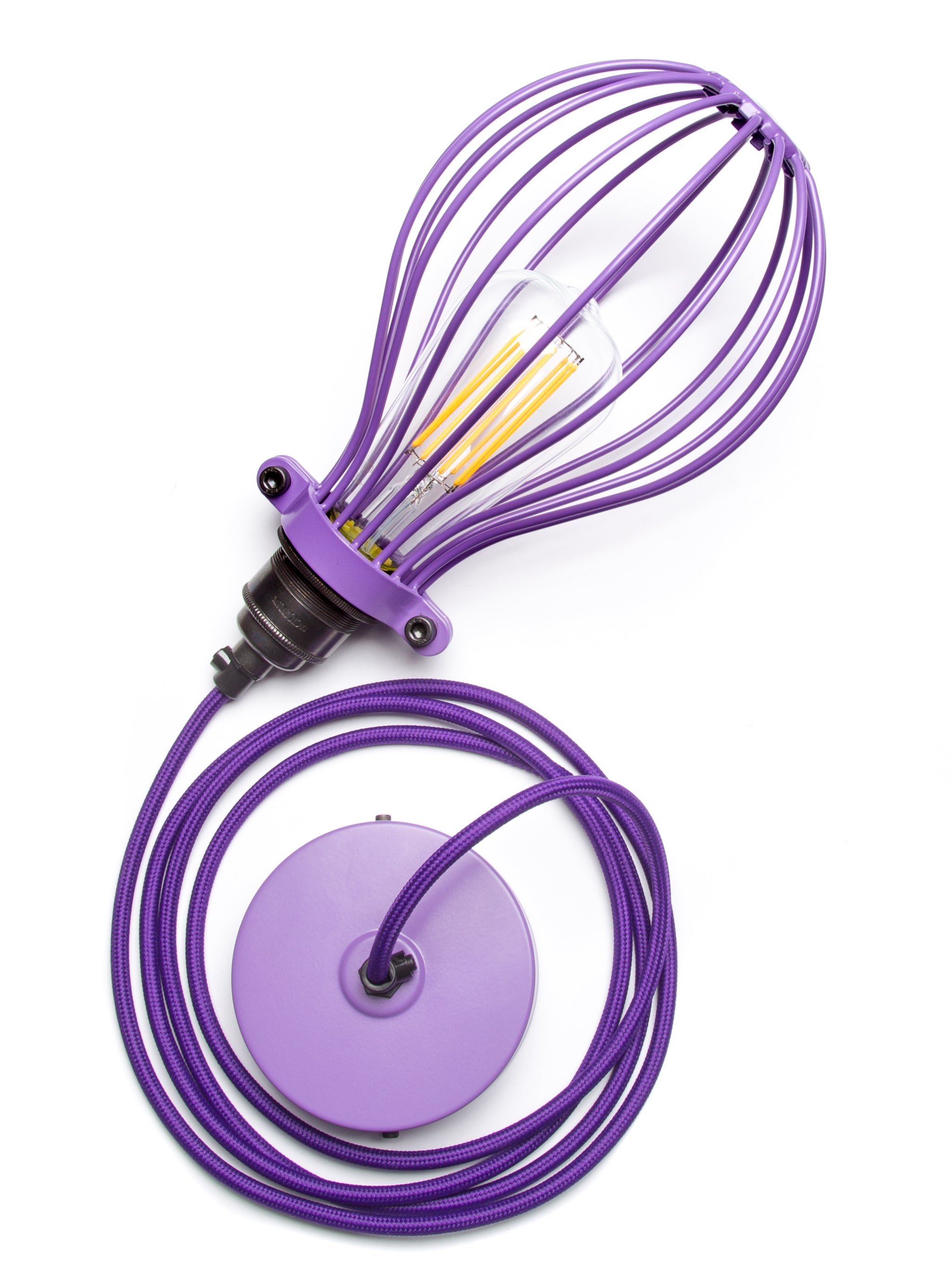 Purple Balloon Cage Pendant | Self-Assembly Kit | End-Of-Line