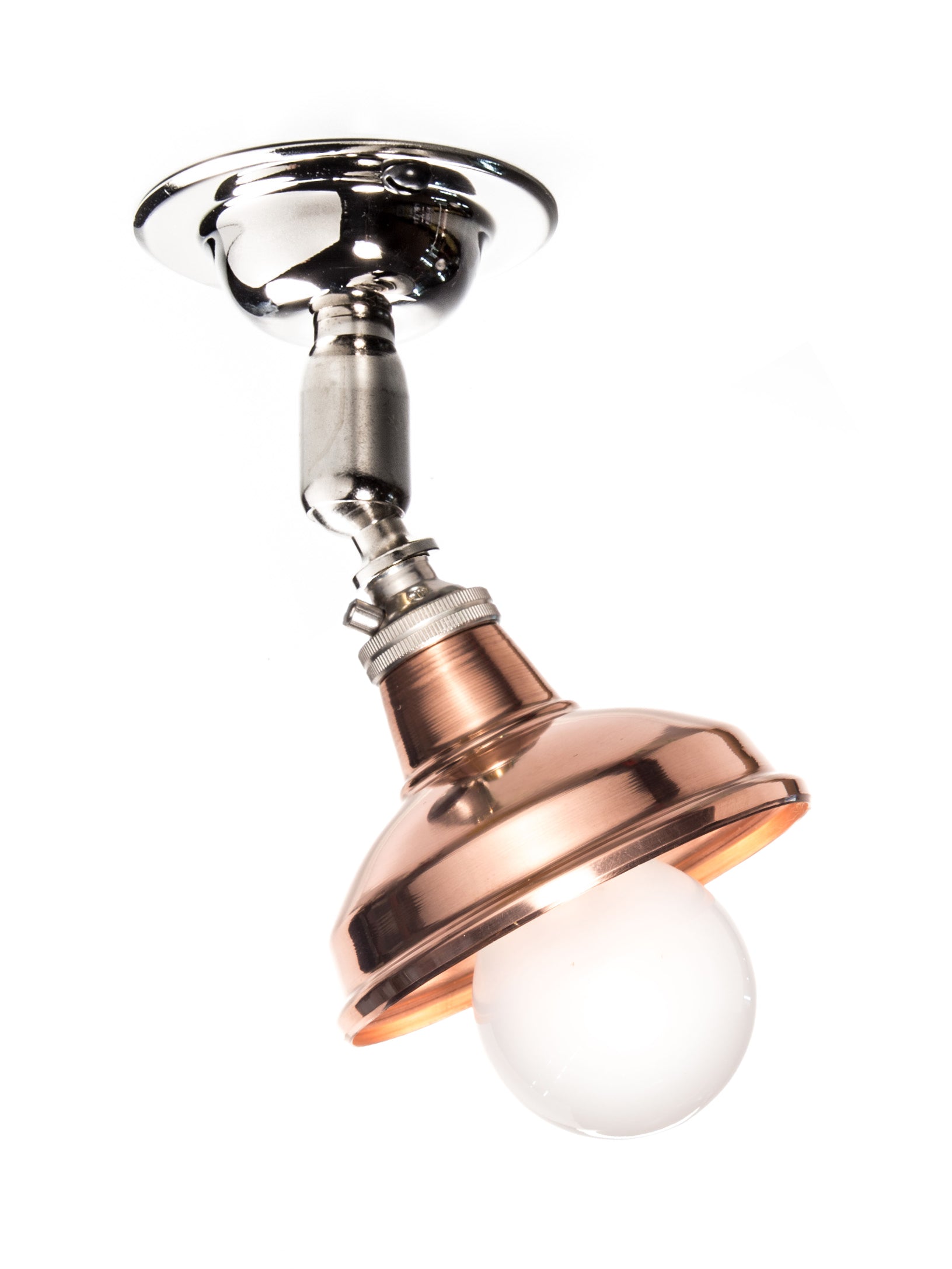 Silver Maria Spotlight | Ceiling Light With Copper Shade | End-Of-Line