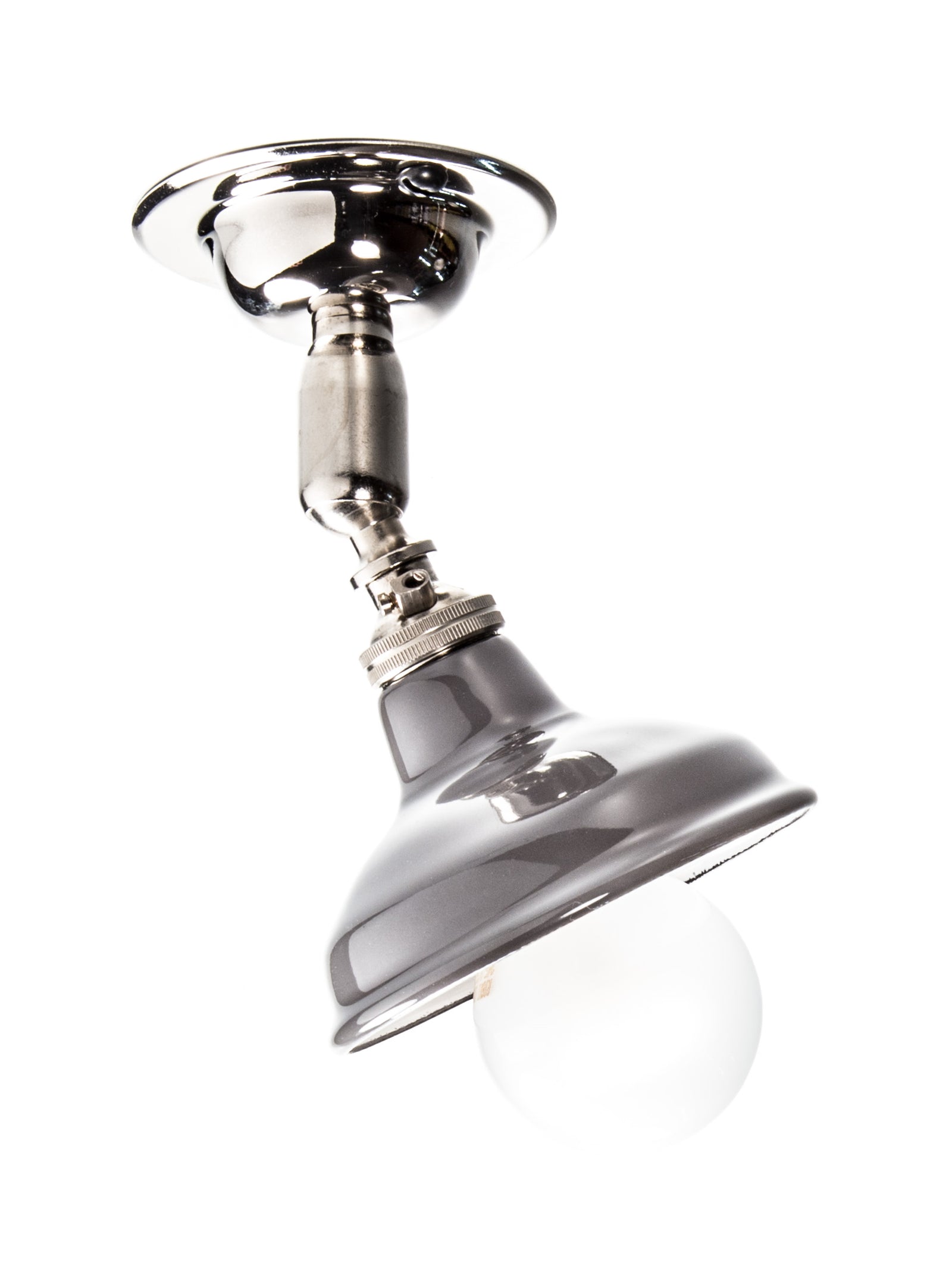 Silver Maria Spotlight Ceiling Light With Grey Shade EndOfLine