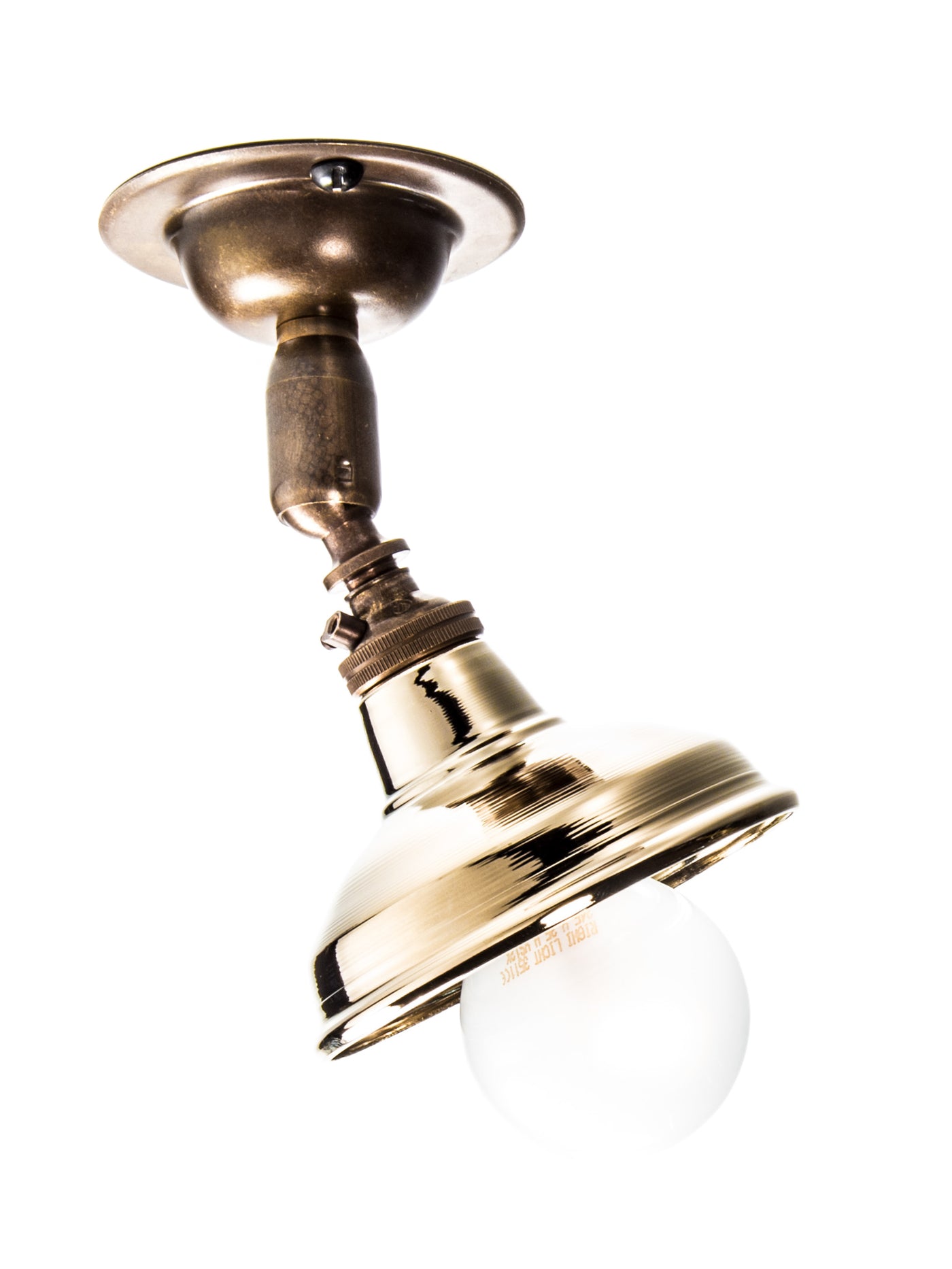 Vintage Brass Maria Spotlight Ceiling Light With Gold Shade EndOf