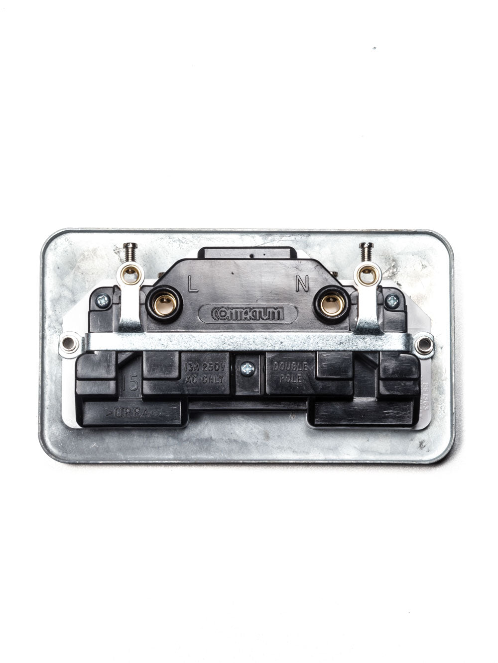 Galvanised Double Wall Socket | Switched | End-Of-Line