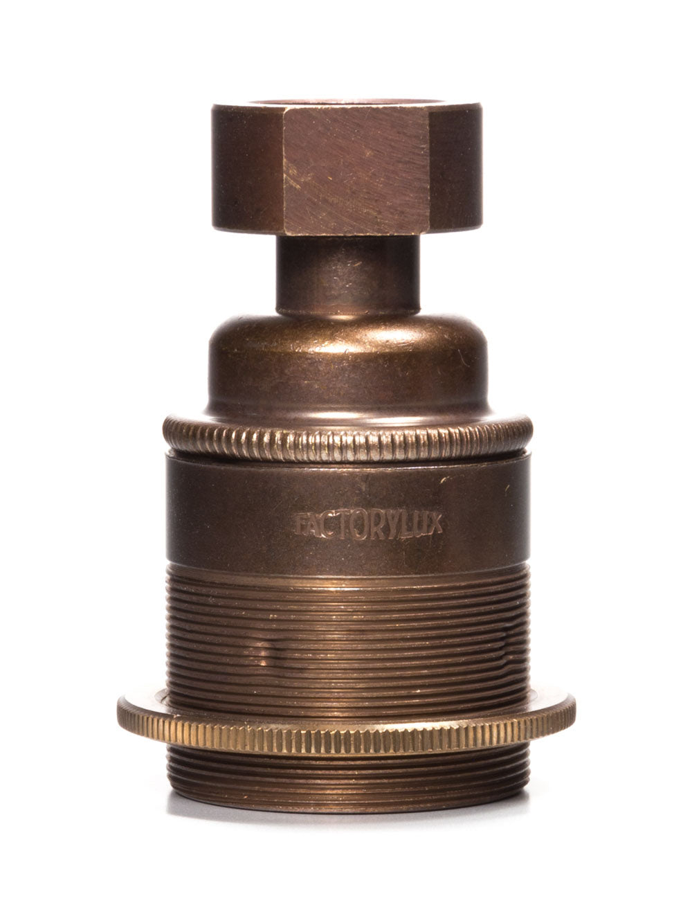 20mm Conduit Lamp Holder E27 | Vintage Brass | X 10 Bundle | End-of-line