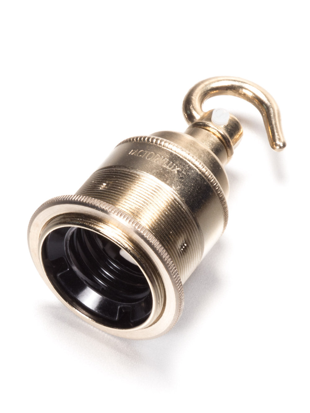 Hooked E27 Lamp Holders | Brass, Bronze