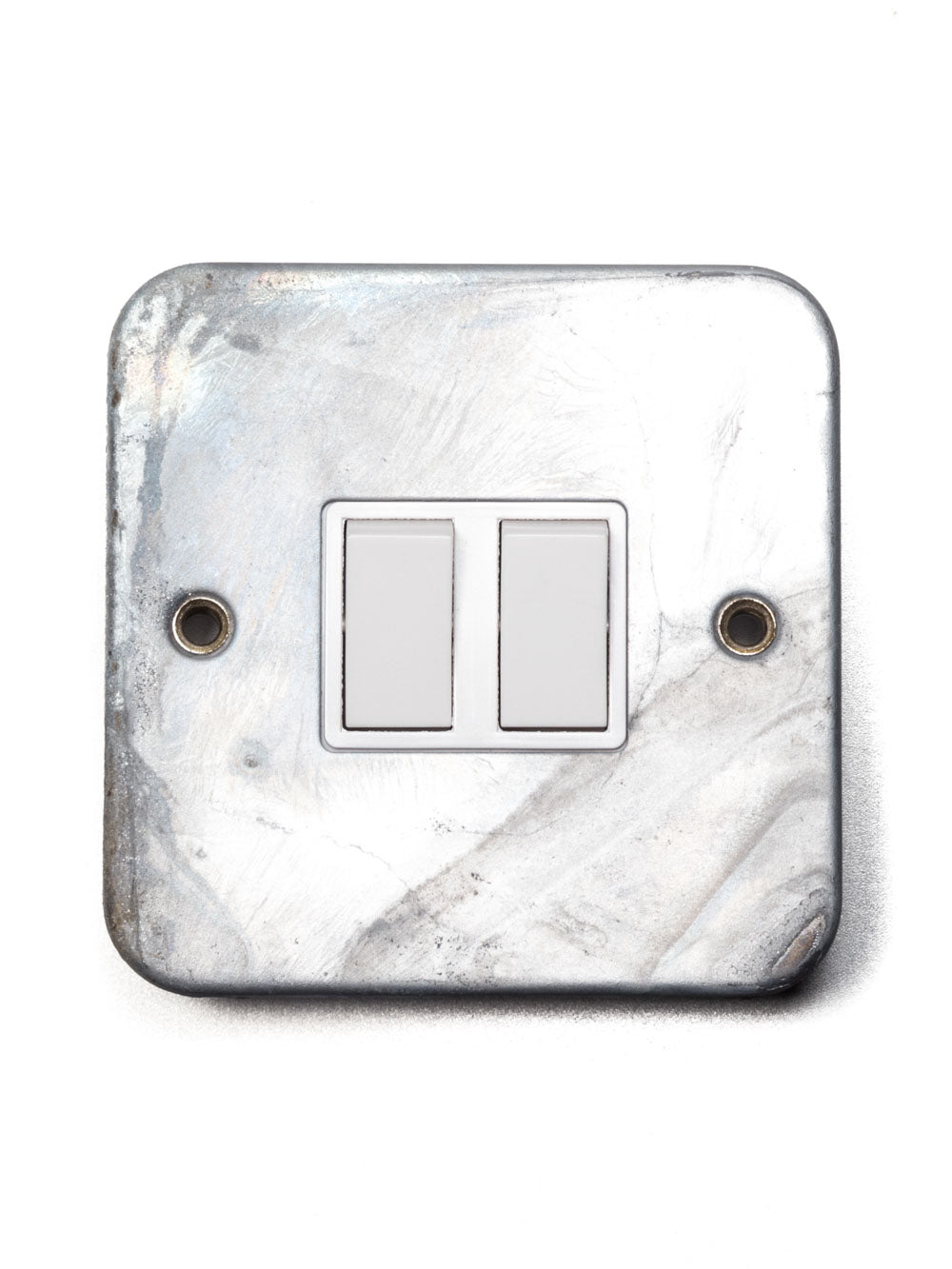 Galvanised Double Light Switch | Two-Way | End-Of-Line