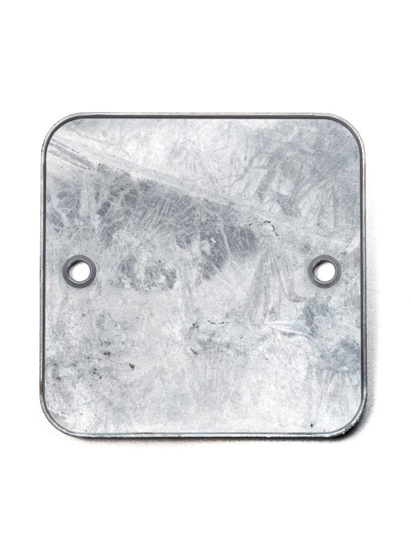 External Back Box Cover Galvanised Single Blanking Plate | Back Box Cover