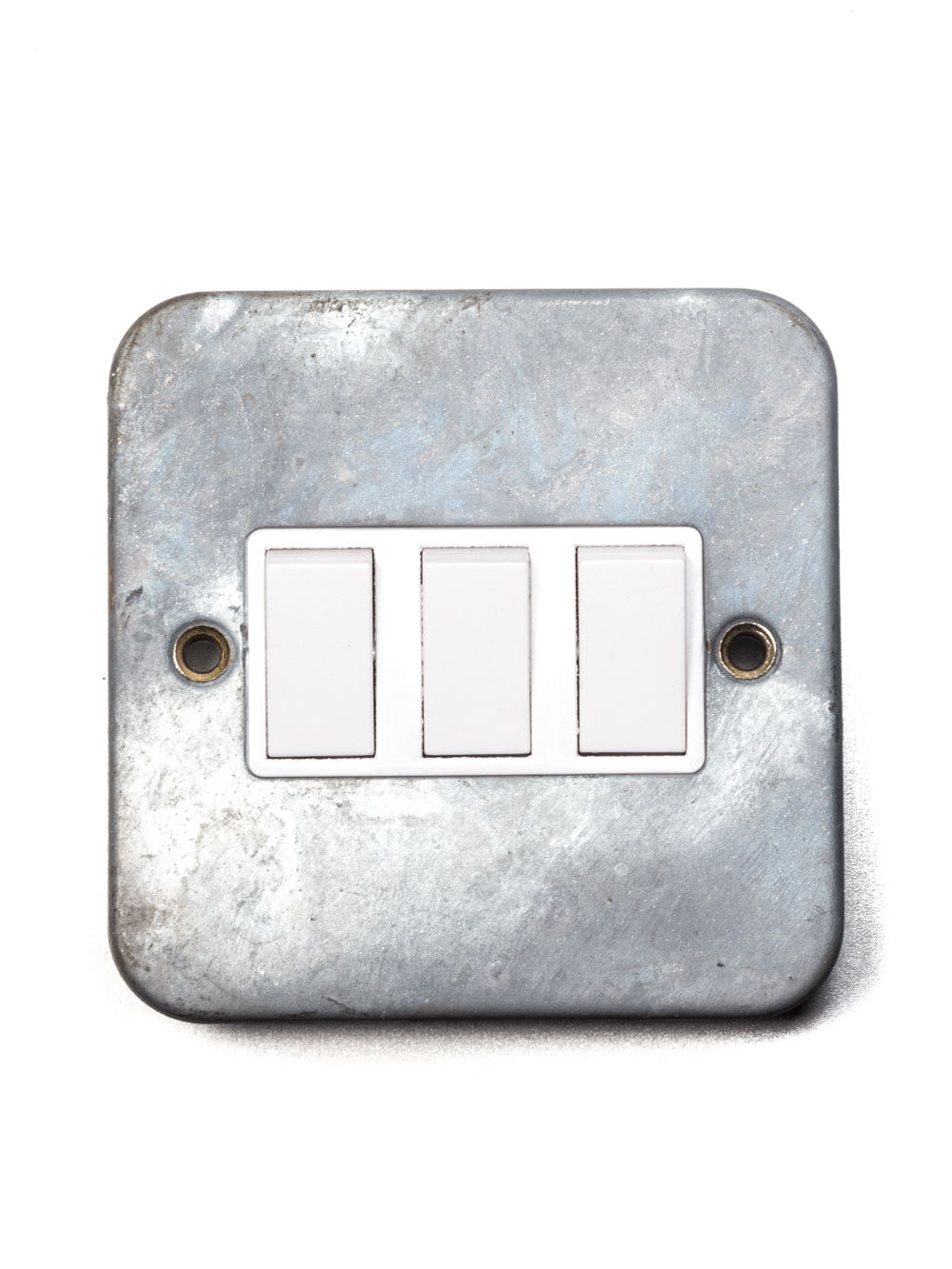 Galvanised Triple Light Switch | Two-Way | End-Of-Line