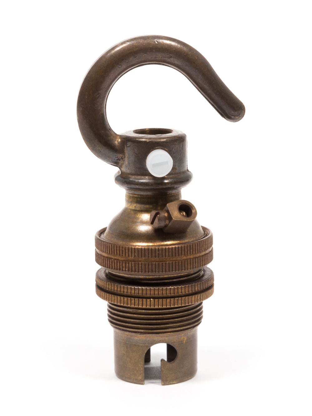 Hooked B15 Lamp Holder | Vintage Brass | X 10 Bundle | End-of-line