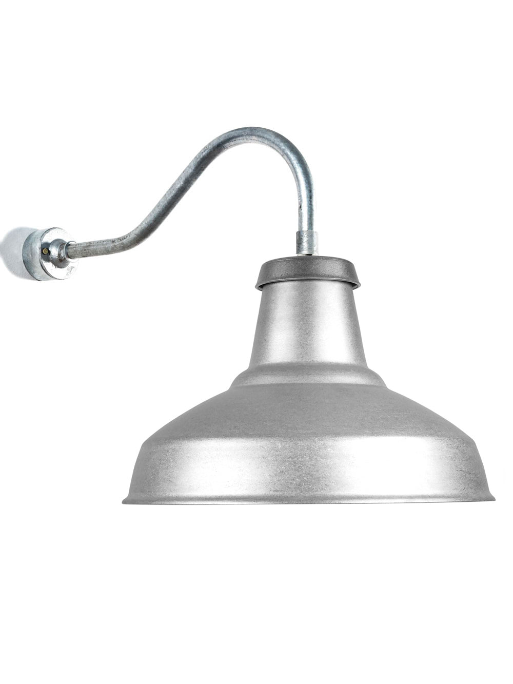 Industrial Outdoor Wall Light | Swan Neck with Shade